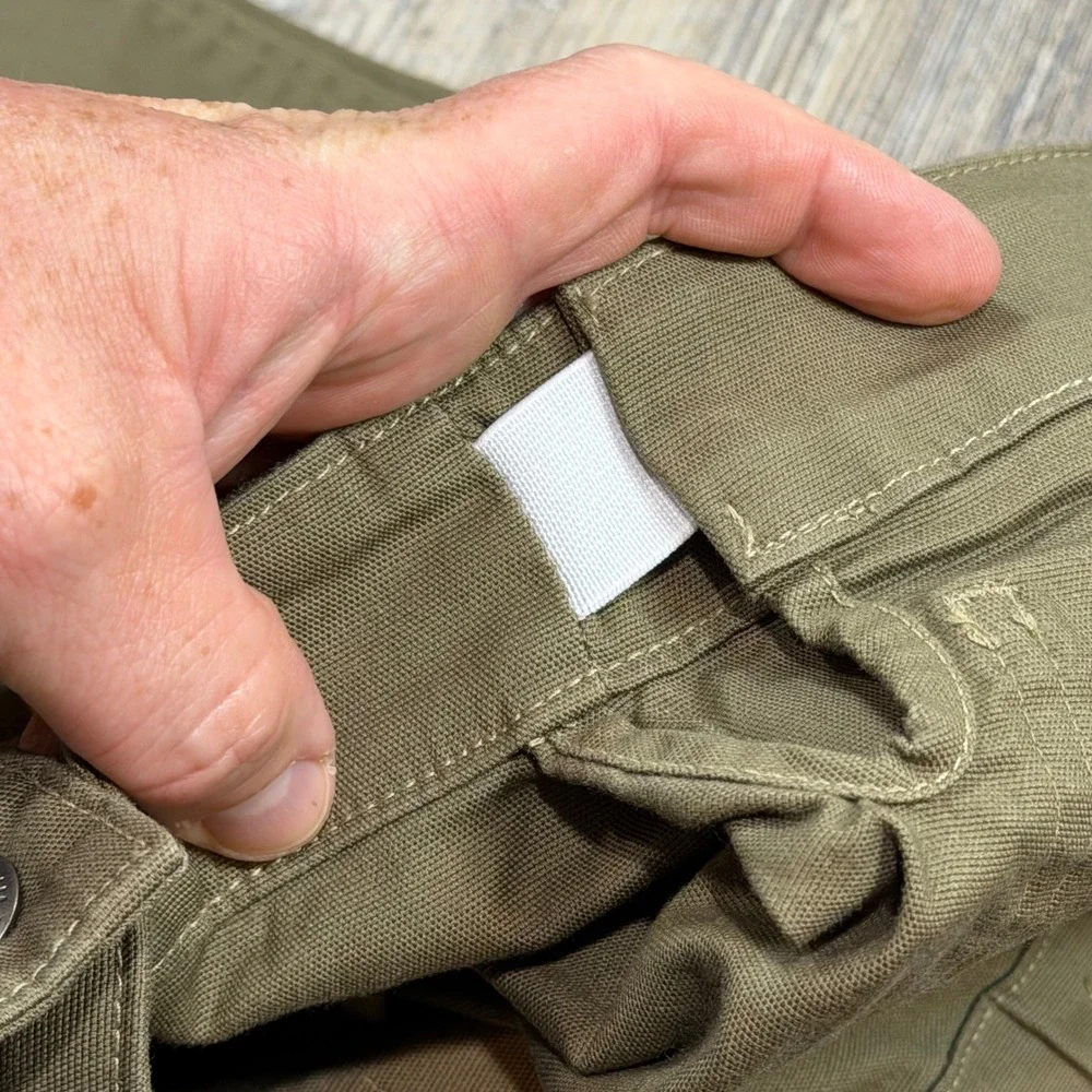 Duluth Trading Co Cargo Shorts Mens 38 Olive Green CoolMax Flex Firehose Relaxed